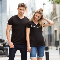 Plain T-Shirt V Neck Skinnifit 165 gsm